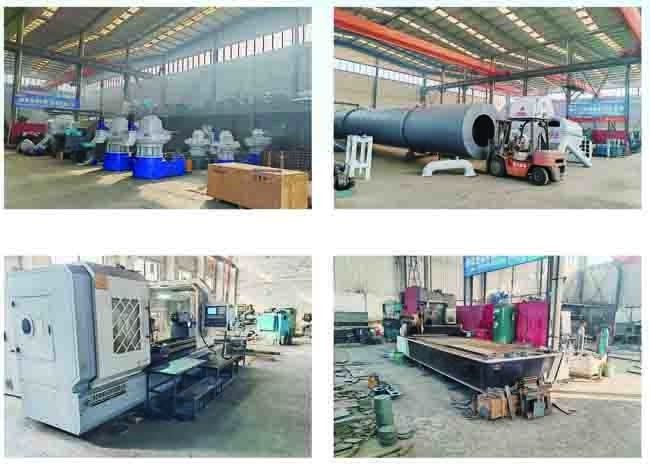 2.2-3kw Línea de producción de pellets de biomasa astillas de madera 1-2 toneladas / h