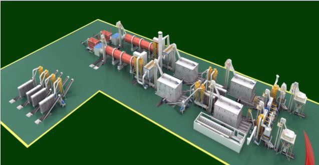 1.1-1.3t/M3 Línea de producción de pellets de biomasa de densidad 2-12mm